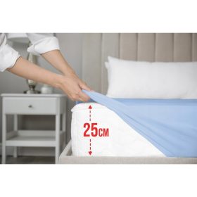 Illesztett lepedő vastag Pamut 140*200CM+25CM kék