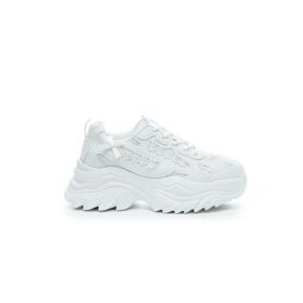 Yesmile Fehér Textil 6CM Női Sportcipő