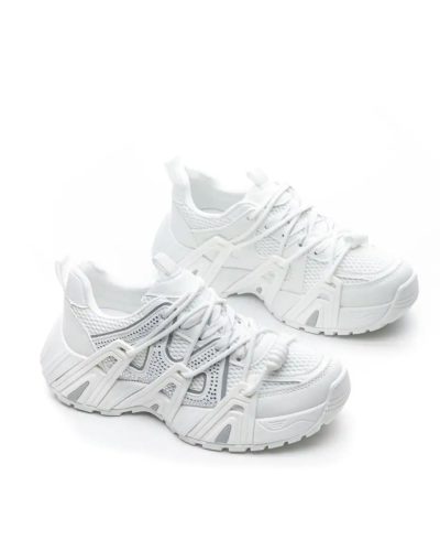 YesmileFehér 4CM Textil Női Sportcipő három színben kapható