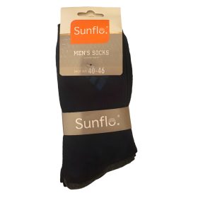   Sunflo férfi zokni szett – 3 pár (fekete, sötétkék, szürke) – 40-46 méret