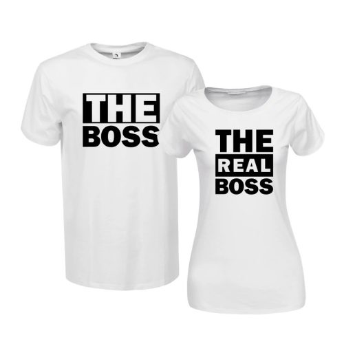 The real boss | grafikás páros pamutpóló