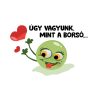 Borsó meg a héja | grafikás páros pamutpóló