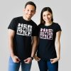 His/ Her better half | grafikás páros pamutpóló