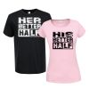 His/ Her better half | grafikás páros pamutpóló