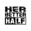 His/ Her better half | grafikás páros pamutpóló