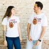 Meow love- macskás | grafikás páros pamutpóló