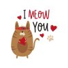 Meow love- macskás | grafikás páros pamutpóló